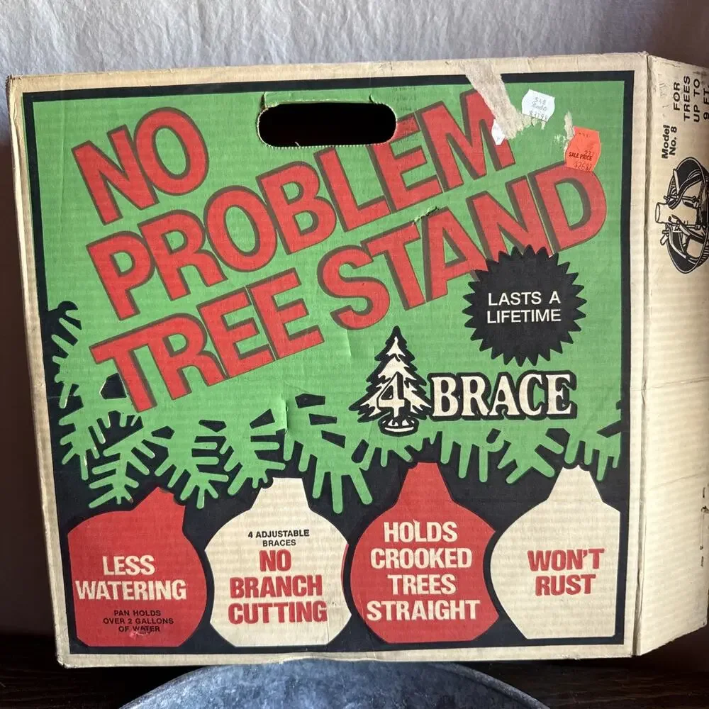 Gunnard Vintage 4 Brace #8 No Problem Christmas Tree Stand Up To 9’